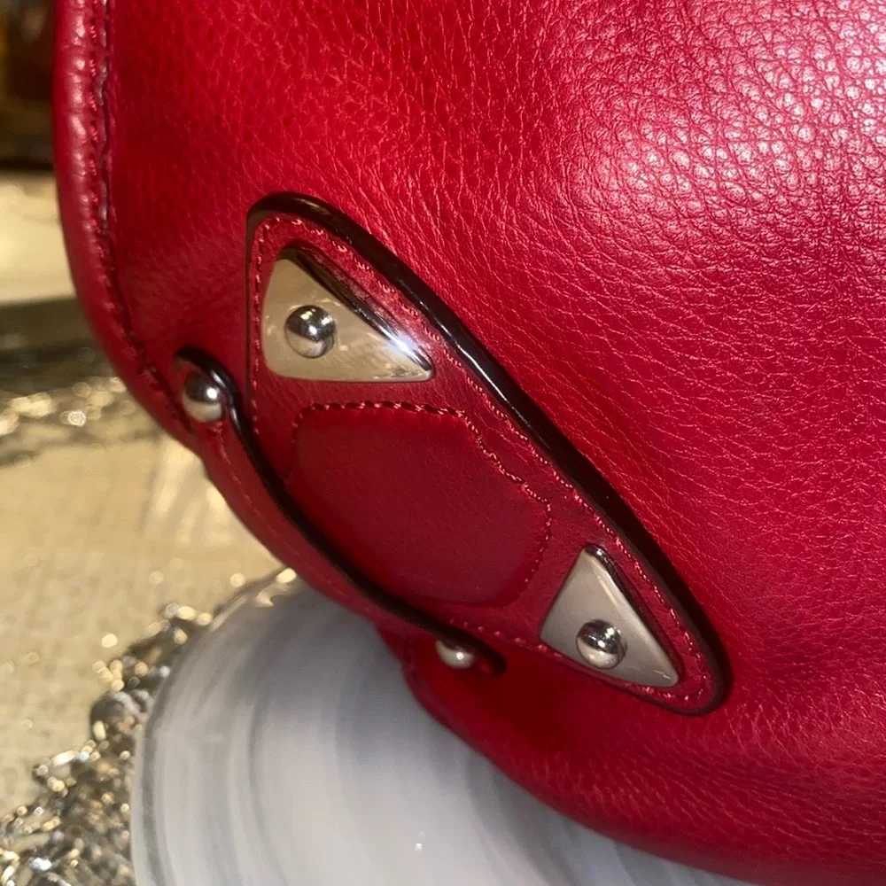 B. Makowsky cranberry red Shoulder bag! EUC! - Picture 7 of 16
